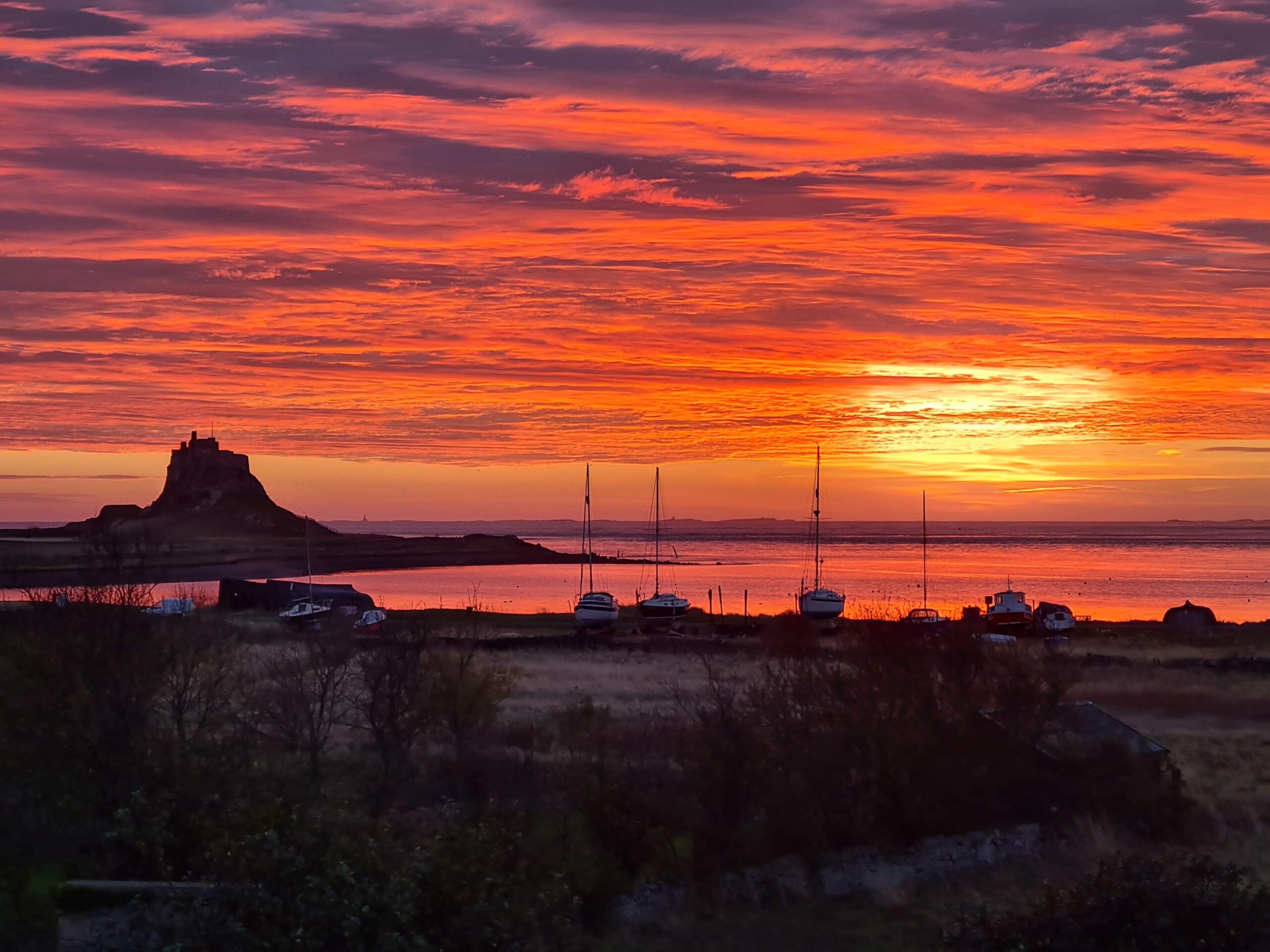 1st Class Food Holy Island Sunset